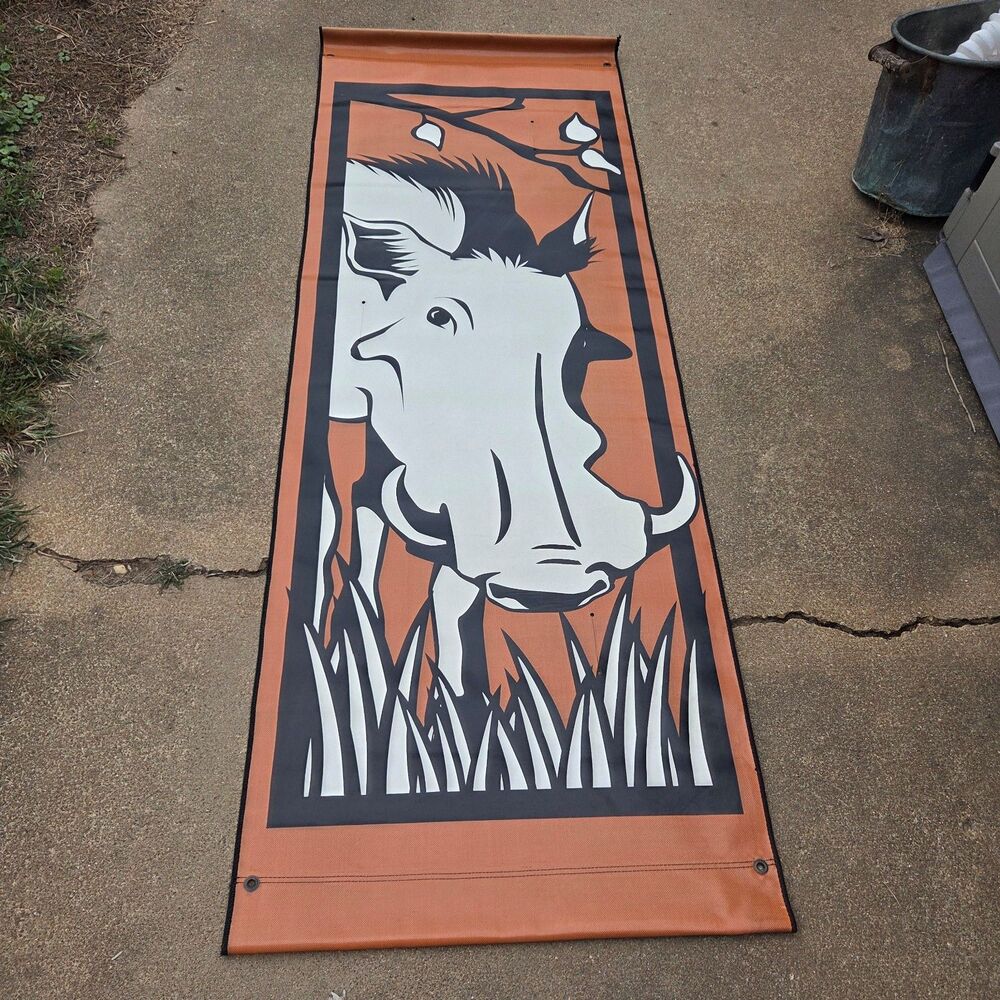 Saint Louis Zoo River's Edge Warthog Vinyl Banner 79" Advertising Sign RARE